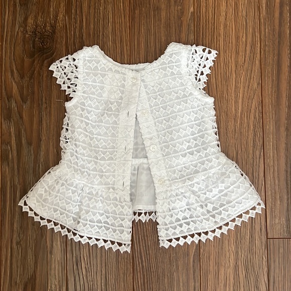 Kardashian Kids White Lace Peplum Top - Picture 2 of 2
